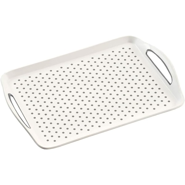 Hvit sklisikker plastplate 45,5 x 32 x 4,5 cm