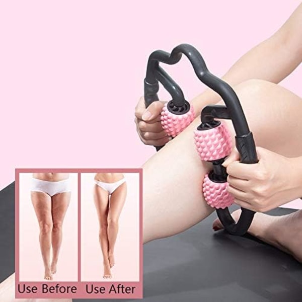 Cellulitmassage, Massagerulle för Ben Vader Lår Nacke Arm Tennisarmbåge Djupvävnad Foam Roller Fascia Utrustning, Fit Roller Pro, Muskelvärk Lindring