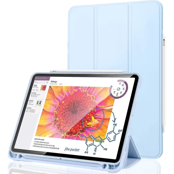 Case för Apple Ipad Pro 12,9 tums case med pennhållare light blue