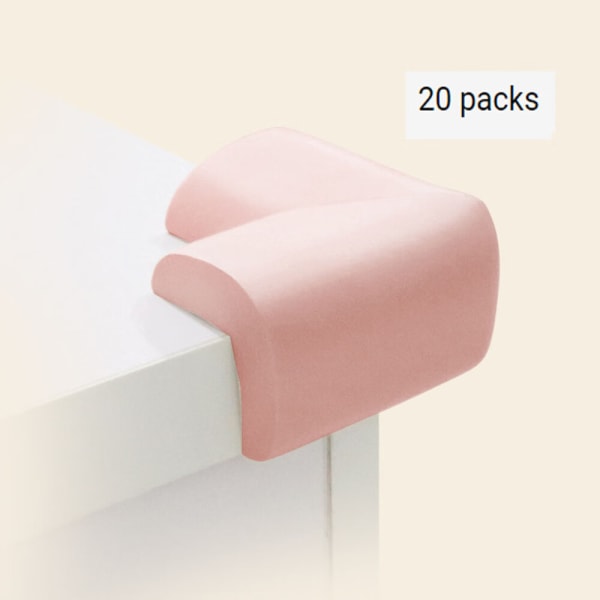 20 förpackningar (rosa) hörnskydd för barn och baby , säkerhetshörnskydd, bordsskydd - hörnkudde med starkt lim