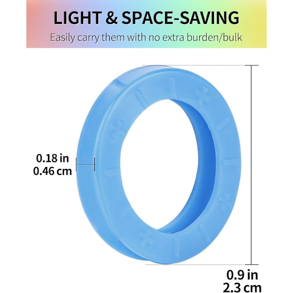 2PCS 32-pack 2,3 cm runda knapplock för små runda platta hushållsnycklar (passar inte för fyrkantiga eller udda nycklar), 8 färger