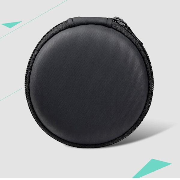 Mini-hörlursförvaringsfodral, hårt skal med dragkedja, skyddsfodral för hörlurar, mini-hörlursfodral, multifunktionellt bärfodral