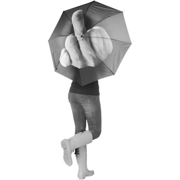 Langefinger Paraply - Stinky Finger Lomme Paraply, Fuldautomatisk Tre-Fold Paraply