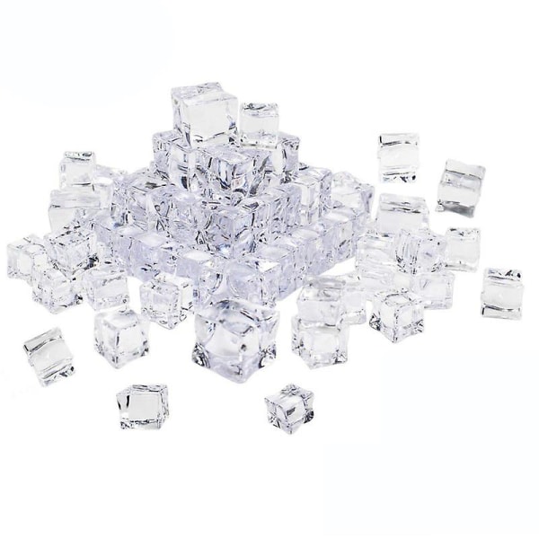 100 stk. Kunstige Akryl Isbiter Klare Falske Isbiter Diamanter Plast Isbiter Falsk Knust Is For Hjemmedekorasjon 30MM