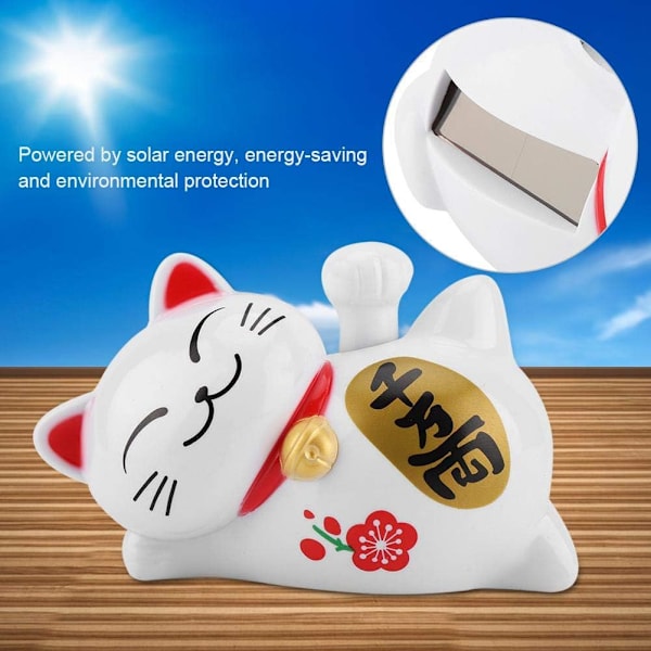 Ti Millioner To Fortune Cats Katte Lykkeholder Langstrakte Arme Lykkekat Solar Biltilbehør Dekorationer