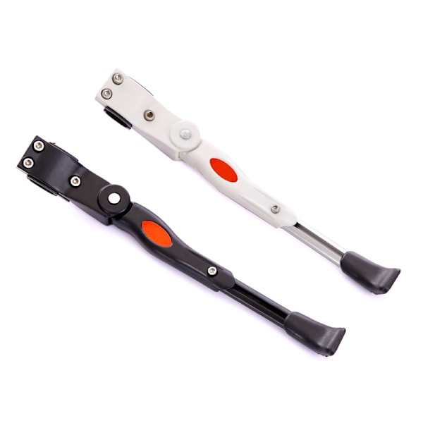 Hvide Cykelstativer. Justerbart Støtteben Aluminium Legering MTB Cykelstativ med Skridsikker Gummifod Universal Sidestøtteben til Mountainbike.