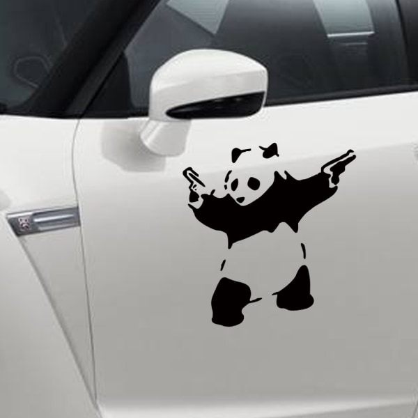 Sports Panda Car Sticker 10*10cm, Kung Fu Panda Sticker, Funny Car Sticker