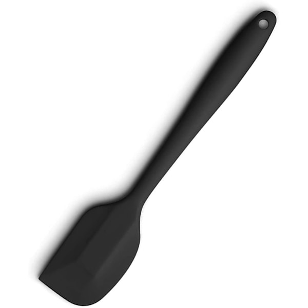 Silikonspatlar, Halvspatel, Konditorispatel, Värmebeständig Non-Stick, Repor inte stekpannor, för bakning och matlagning (Svart)