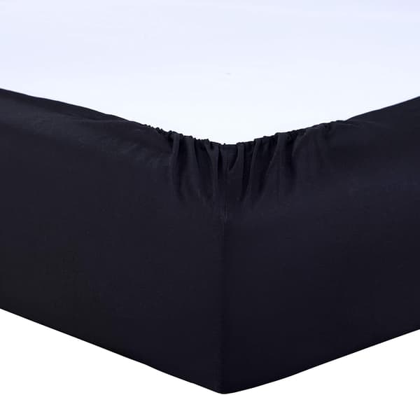 Lakana 140 x 200 cm - Väri: Musta, 4 joustavaa kulmaa