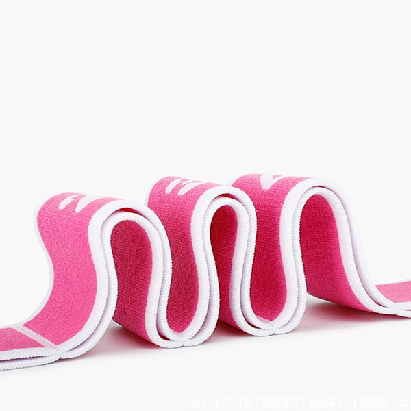 8 loopar av rosa latexmotståndsband, lämplig för 120 cm för dansare att använda barnens pilates Yoga Fitness Training Digital Stretching Band Elastic