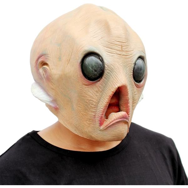 Realistinen Alien-naamio Halloween-päähine Deluxe Uutuus Halloween-asu Juhlat Lateksi Päähine Alien