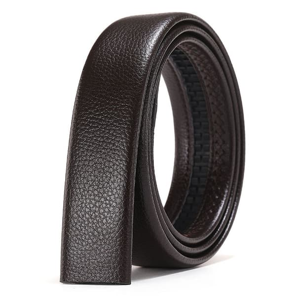 Herr Läder Spänne Bälte Endast 35mm 1 3/8, Läderbälte utan Spänne, Ersättningsbälte