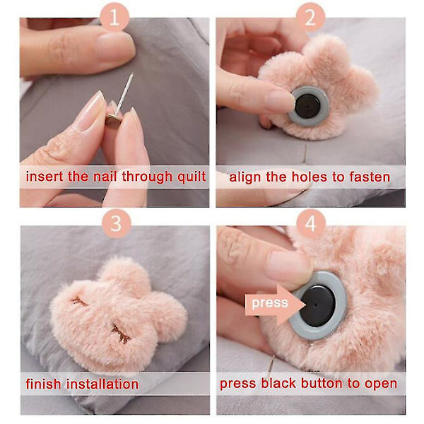 Søde kaninformede quilt holder stropper seler madrasbetræk clips lagen skridsikre gribere Gray Rabbit