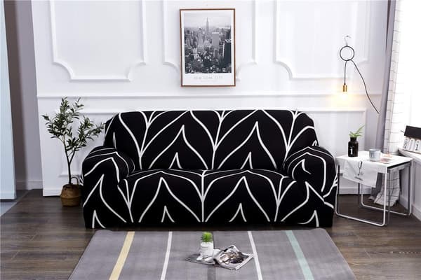 Stretchig sofföverdrag 3-sits, sofföverdrag med armstöd A, 3-sits