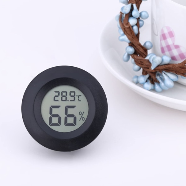 Svart - 2 elektroniska termometrar och hygrometrar, temperatur- och fuktighetsmätare, kan ändra Celsius/Fahrenheit. För mätning av inomhus- och utomhuste