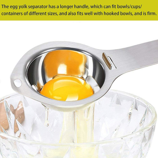 Eggeplomme Separator, Laget av Matvaregodkjent 304 Rustfritt Stål, Tåler Oppvaskmaskin