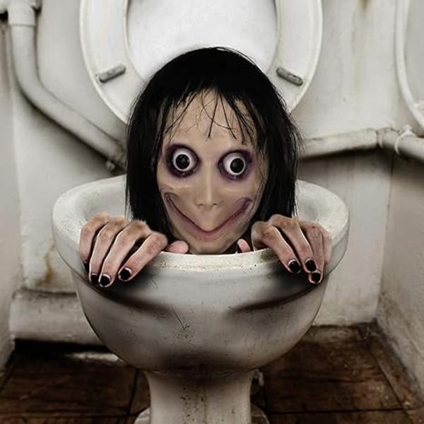 Kauhu Paholaisen Naamio Pitkillä Hiuksilla, Pelottavat Haastepelit Paha Asu Halloween Karmiva Cosplay Juhlakoristeet Rekvisiitta