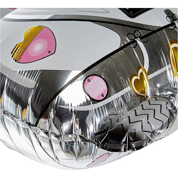 5 stk. Aluminium Membran Bryllupsbil Ballong, 50x63cm, 1 stk., Flerfarget