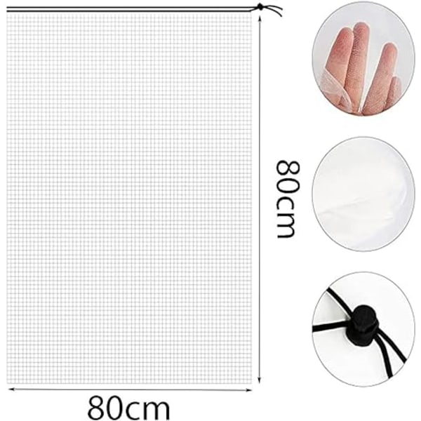 2-pack Insekts- och fågelskyddsnät med dragsko, trädgårdsnät för att skydda växter, frukt och blommor