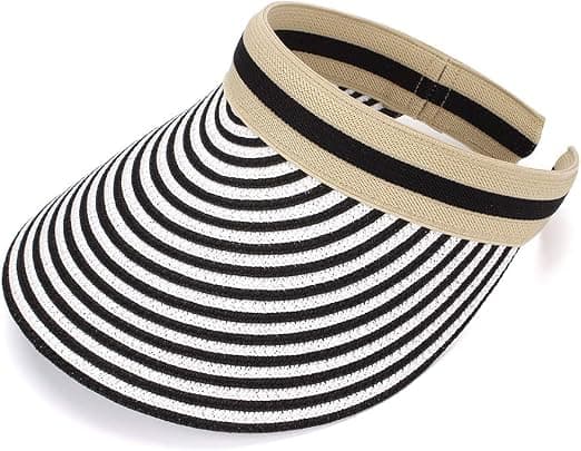 Dam Sommarhatt Bred Brätte Strand Halmhatt Svart Halmhatt