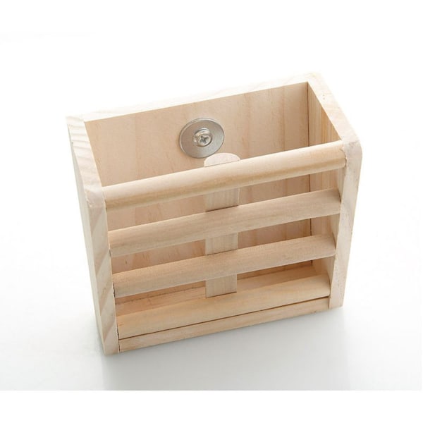 Træ Høholder til Kæledyr (Beige 15.5 x 15.5 x 8 cm), Træ Høholder til Hegn, Kanin, Marsvin, Chinchilla