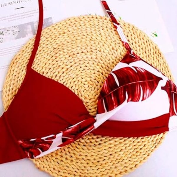 Naisten uimapuku, 2-osainen seksikäs kolmiobikini, yksivärinen korkeavyötäröinen uima-asu, push-up rantabikinit, muodikas uimapukusetti, seksikäs brasilialainen bikini plus