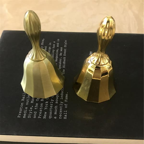 Bordsringklocka, Liten Handklocka För Service, Skola, Restaurang Bronze