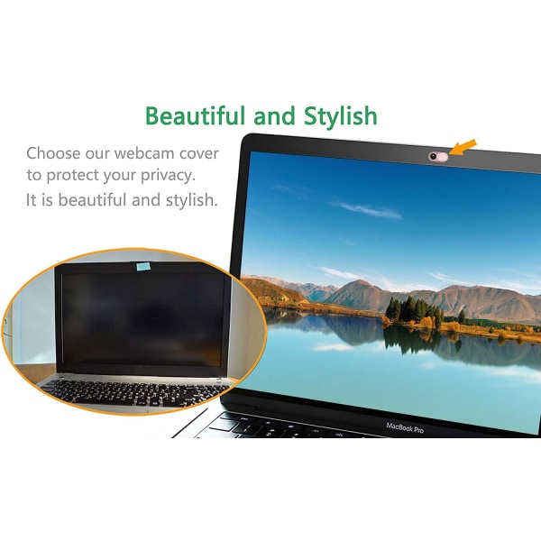 [2-pack], Rosa Kameraskydd Ultra-tunt, Webbkameraskydd för MacBook Air, Laptop, iMac, Desktop, PC, MacBook Pro, iPad, iPhone 8/7/6, Sekretess Web C