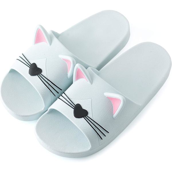 Hvite Hjemmesko for Barn og Voksne Gutt Jente Flip Flops Sommersko Badesko Dame Herre Basseng Strand Sandaler 40-41EU