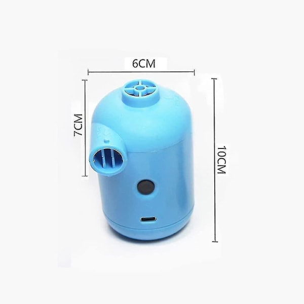 Elektrisk Luftpumpe, 2 i 1 Blå Bærbar Inflator/Deflator Multifunksjonell Usb Elektrisk Luftpumpe Elektrisk Luftpumpe, Elektrisk Pumpe