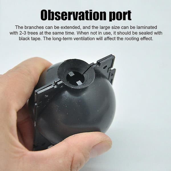 10 stk. Plant Rooting Device Højtryksformering Kugle Højtryksboks Dyrkning Black L