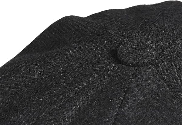 Hatt flat hatt åttekantet hatt vintage hatt svart