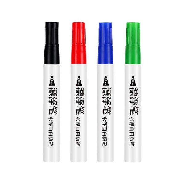 4-12 Färg Magisk Flytande Vattenmålning Penna 4 Färg Vattenritning Återanvändbar Målarbok Sensorisk Utbildning Leksak 4 Color
