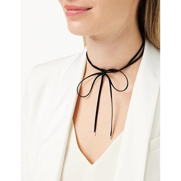15 st Svarta Chokerringar för Kvinnor, Elastiska Stretchiga Raka Halsband, Sexiga Spetshalsband