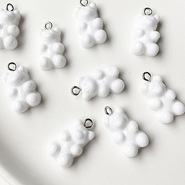 Candy Bear -korvakorut, Tukcherry-hartsinen karhu, värikkäät sarjakuvakorvakorut naisille White