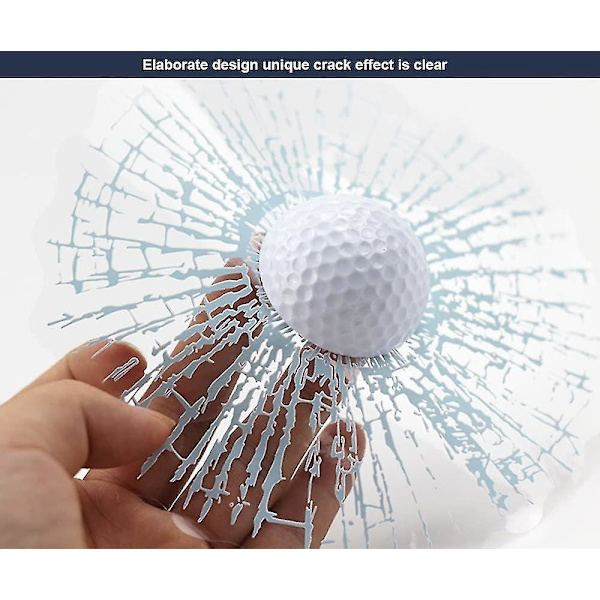 3D Simulation Golf/baseball Knust Glas Bilrude Klistermærke Tredimensionel Tennis A