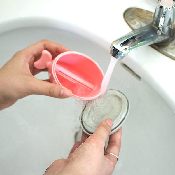 2st Tandkrämspressdispenser Rolling Tube Tandkrämshållare Stativ manuell rotation för badrums tandkräm Pink