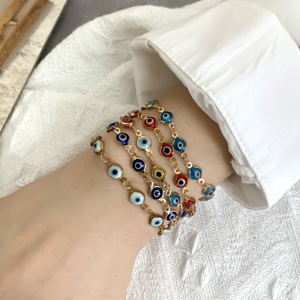 Aqua kullattu Evil Eye nilkkakoru