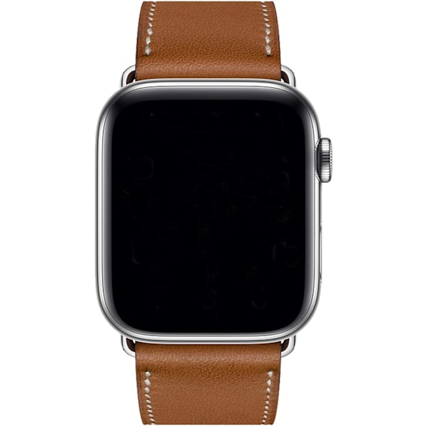 Brun Kompatibel med Apple Watch Rem 38/40/41mm, Brun Läder Single Tour Ersättningsband för iwatch Serie 7 Se Serie 6 Serie 5 Serie 4 Serie