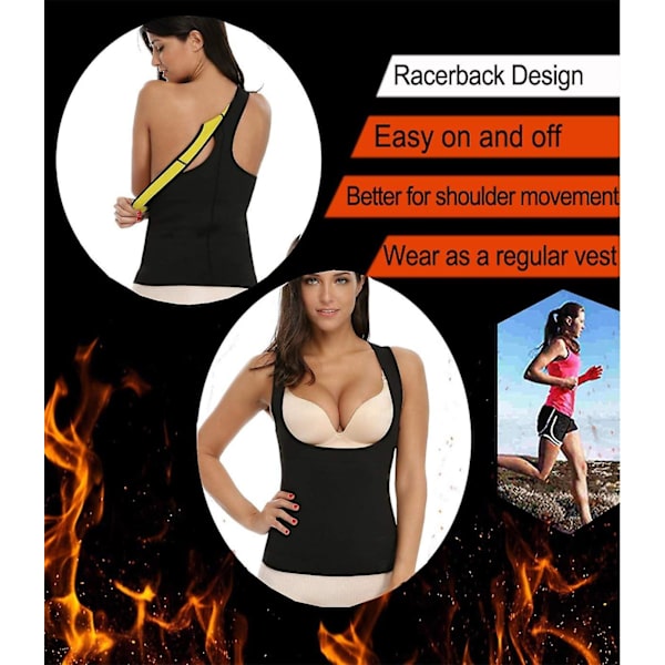 Midjetränare Korsett Neopren Svett Sauna Väst Dragkedja Magekontroll Kroppsskulpterande Man Kvinnor Women XL