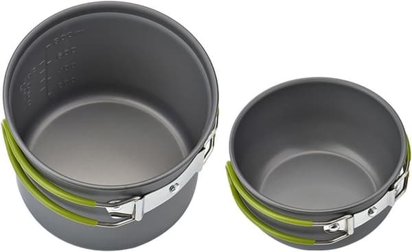 Picknick Camping Vandring Vandring Gryta Panna Köksredskap Utomhusmatlagning Grytor 2 Stycken