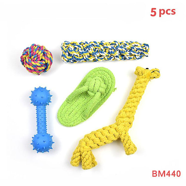 Hundrep leksaker för aggressiva tuggare 4-pack hundtuggleksaker set bomullsrep för hundar tandsprickning tuggning lek 5pcs BM440