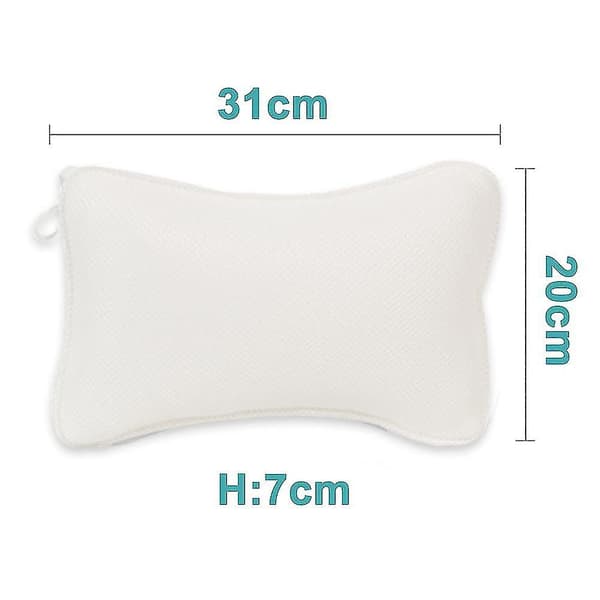 Badekarspude, 2 Sugekop Nakkepuder Lavet af Polyester Hurtigtørrende White