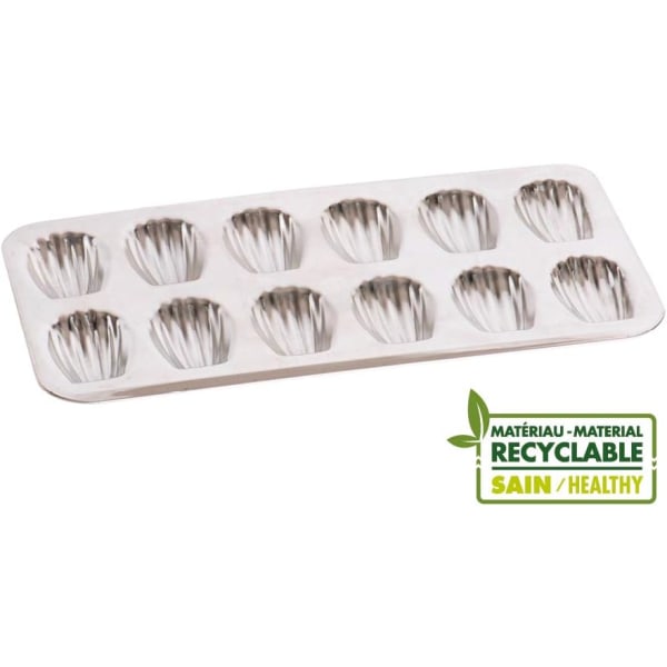 Kakaform med non-stick-beläggning och tjock bakplåt12 Tjock bakplåt med non-stick-beläggning skal kakor återvinningsbart material - Mått: 40 x 23 x