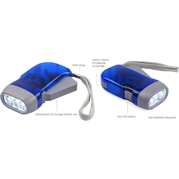 3 LED-dynamo ficklampa