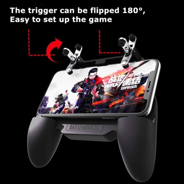 COOBILE Mobil Spelkontroll för PUBG Mobile Kontroll L1R1 Mobil Spel Trigger Joystick Gamepad för iOS & Android Telefon (W10 uppdatering)