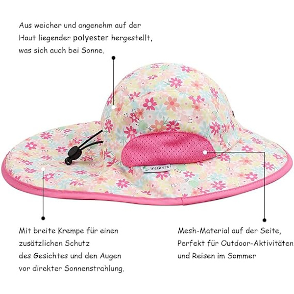 Baby Hats S Sommar Flicka Pojke Barn Mössa UV Skydd Solhatt för Småbarn Strand Vandring Mössa