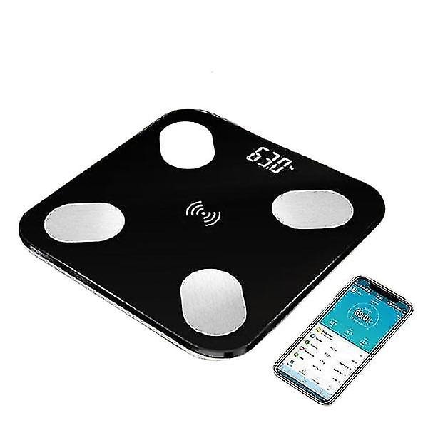 Kropsfedtvægt Smart BMI Vægt LED Digital Badeværelse Trådløs Vægt black