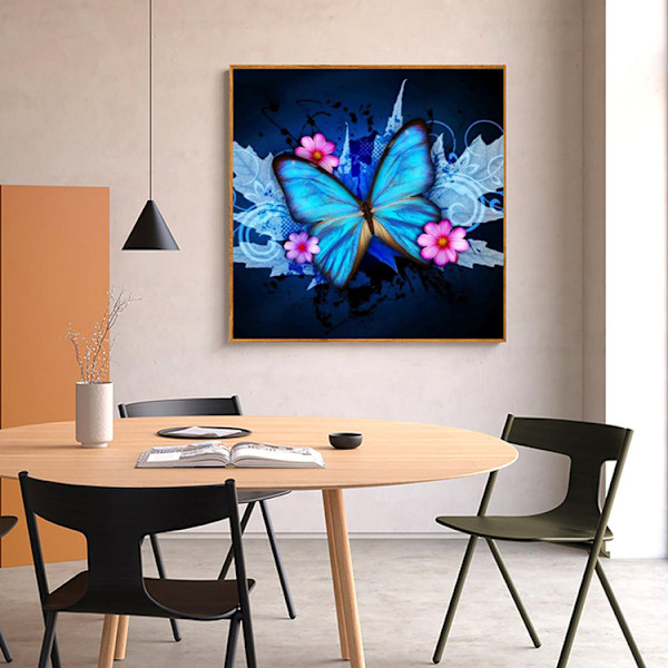 Täysi pora 5D timanttimaalaussarja 30x30cm Vaahteranlehti Perhonen DIY Strassi Ristipisto Kirjonta Taide Käsityö Kodin Seinäkoriste Täysi Timantti Emb
