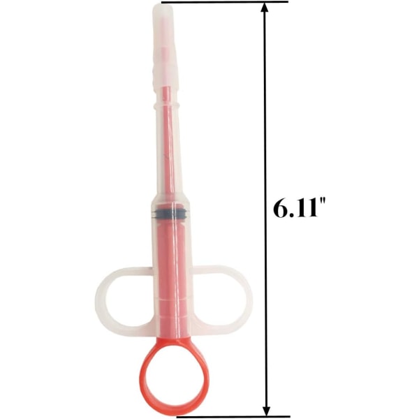 2 ST röda hundar och katter medicinmatare Husdjur ges medicin Medicinskt foderverktyg Silikonsprutor Super hållbara och återanvändbara Extremt bekväma